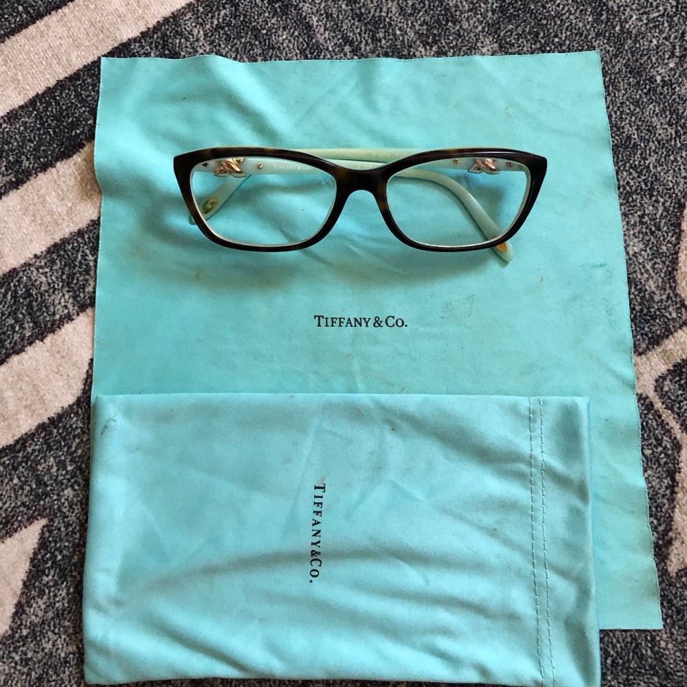 Authentic Tiffany & Co. Prescription Glasses Tortoise w/gold & Tiffany blue.